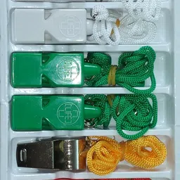 tima Whistles with Lanyards, 9 Colorful Plastic and 1 Stainless Pealess Whistle-picture-41