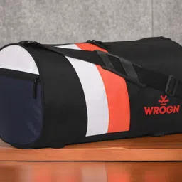 wrogn 25 L Gym Duffel Bag - Trendy Men & Women-Black-Sport Duffel Gym Duffel Bag travel bag Fit Fitness - Black-picture-14
