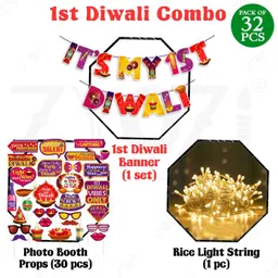 zyozique Multicolor Diwali Hanging Decorations,Traditional Diya Design Swirls,Ceiling - Set of 7 image 2