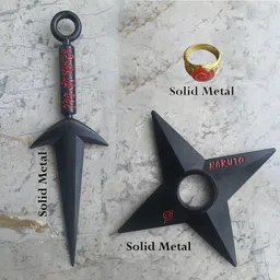 store2508 Headband Ring Pendant Necklace Kunai Toy Weapon Shuriken Toy Weapon Set image 4