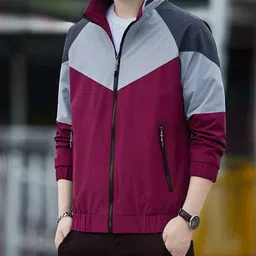 azmani Men Colorblock Casual Jacket image 3