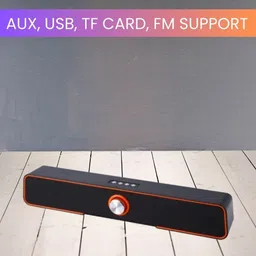 GUGGU Bluetooth (PORTABLE HOME TV SOUNDBAR) Dynamic Thunder Sound 2400mAh BatteryE192 20 W Bluetooth Soundbar image 1
