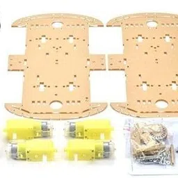 SG FLASH Longer version of 4 WD Double Layer Smart Car Chassis Kit Light Electronic Hobby Kit-image-17