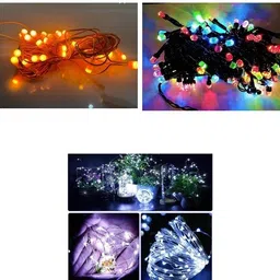 nirvair 124 LEDs 15 m Multicolor Steady Strip Rice Lights-picture-11