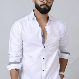 blezza Men Regular Fit Solid Spread Collar Casual Shirt-picture-13