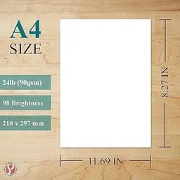 ECLET 80 A4 Size Plain White Sheet 90 GSM Sheet Multipurpose Papers/Sheets for Inkjet/Laser/Copier Printing (A4) A4 90 gsm A4 paper image 2