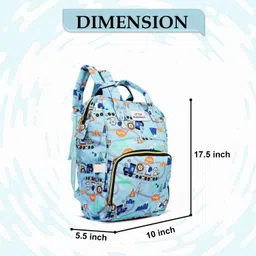 little munchkins Diaper Bag for Mom |Travelling Baby Bag For Mom Kids | Printed Diaper Organizer Waterproof Diaper Bag image 3