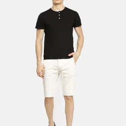 the indian garage co. Solid Men White Chino Shorts image 5