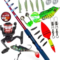 spred fiber fishing rod and reel full set combo red -1 Red Fishing Rod-picture-28