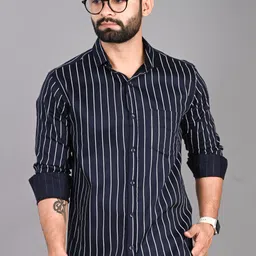 fubar Men Slim Fit Striped Casual Shirt image 5