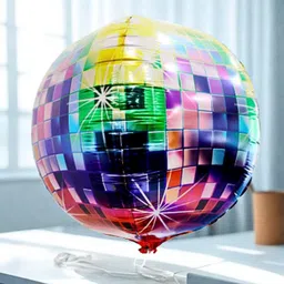king collection Printed 4D Foil Balloon Disco Ball Design Party Balloon Birthday Party Balloon Balloon-picture-25