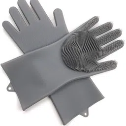 ablue clipper Hand Gloves For Washing Utensils- washing gloves for women (Multicolour, 1 Pair) Wet and Dry Glove-picture-27