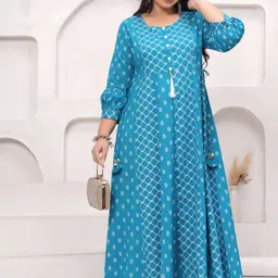 labuly Women Printed Pure Cotton Anarkali Kurta image 2