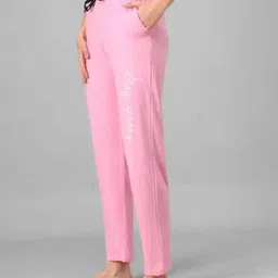 harshita mart Women Printed Black Track Pants image 3