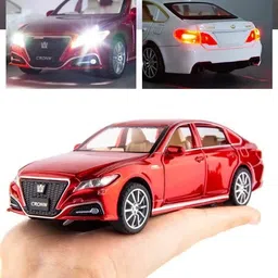 arniyavala 1:32 TOYATA CROWN Diecast Metal Car Model Toy Car for Kids Pull Back Metal Cars image 3