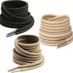 XERUS shoe laces Beige Khaki Black round 90cm for boot sport hiking shoes Shoe Lace-picture-28