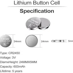 urban infotech CR2450 Batteries 2 pcs Battery image 2
