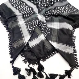 namal Printed Cotton Blend Men Multicolor Fancy Scarf, Scarf, Bluetooth Scarf, Stole image 4