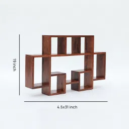 ahoywood Sheesham Wood Honey Wall Shelf image 2