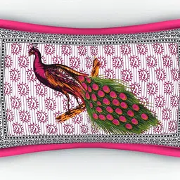 metro living Cotton Double Flat 144 TC Jaipuri Prints Bedsheet image 4