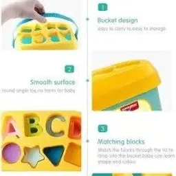vrux Sorting Blocks with Colourful Shapes and Alphabets Learning Toy Activity Game image 4