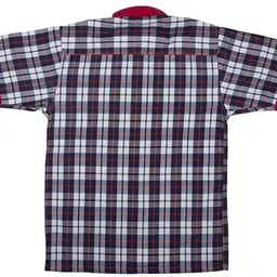 AMBIKASTORES Red, White Uniform Shirt image 2