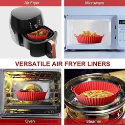 rhhg e com 6-Pieces Air Fryer Silicone Liners Pot Replacement of Flammable Paper Airfryer Kitchen Tool Set image 3