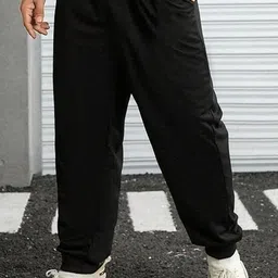 progeny Men Solid Black Track Pants image 3