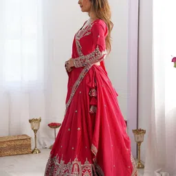 janvi creation Embroidered Semi Stitched Lehenga Choli image 3