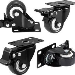 360' Revolving Heavy Duty Furniture PU Caster Set of 4, Scratch Proof 40mm Swivel Furniture Caster-image-11