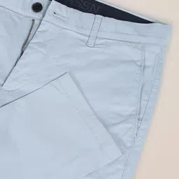 u.s. polo assn. Men Regular Fit Blue Cotton Blend Trousers image 3