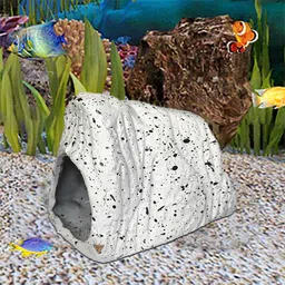 gig bazaar Aquarium Stone Shelter Rock Small Fish Shrimp Hideaway Decoration Ornament. Laterite Unplanted Substrate image 5