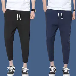 shotek Pack of 2 Men Solid Multicolor Track Pants image 1