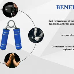 khargadham For Home Gym Fitness Combo Of Double Toning Tube With Foam Hand Gripper Fitness Accessory Kit Kit image 4