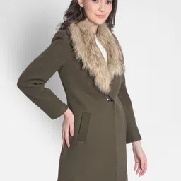 crimsoune club Polyester Solid Coat For Women image 4