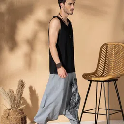 the veshti company Printed Cotton Men Harem Pants image 3