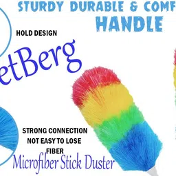 sweetberg Microfiber Feather Duster for Multipurpose Household Cleaning Dusting Purpose Microfibre Wet and Dry Brush image 3