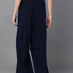 triraj Women Solid Blue Track Pants image 2