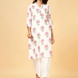 RANGMANCH BY PANTALOONS Women Floral Printed Flared Sleeves Sequinned Kurta-image-46