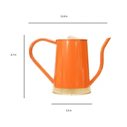 Orange Metal 1.5 L Watering Can By Gold Dust image 2