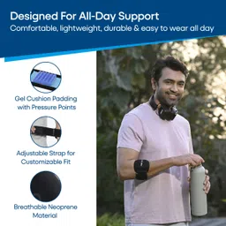 hospikart Tennis Elbow Support Brace for Sports with Gel Padding, Universal Size Band for Elbow Support image 4