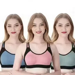 farkan Pack of 3 Women Full Coverage Non Padded Bra-picture-26