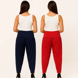 cozyplay Solid Viscose Women Harem Pants image 2