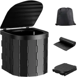 nasmodo Portable toilet for Camping travel with Seat Western Commode toilet seat Commode Chair image 1