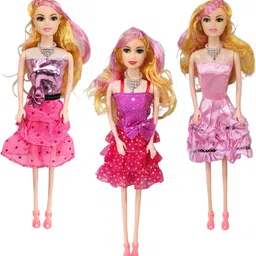 babro Doll Set for Girls, 3 Pcs Movable Doll Set for 3+ Years Old Girls, Kids-picture-19