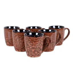 cdi Glossy Textured 300ml Brown Ceramic (Set of 6) Coffee Mug image 5