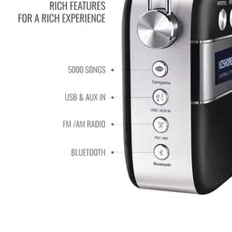 Saregama Carvaan 2.0 Hindi-Music Player 5000 Pre-loaded songs with Podcast -Classic Black image 3