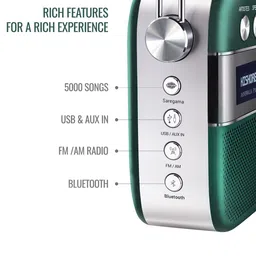 Saregama Carvaan 2.0 Hindi Music Player 5000 Pre-loaded songs with Podcast - Emerald Green image 5