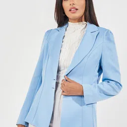 Styli Notched Lapel Collar Slim-Fit Single Breasted Blazer image 2