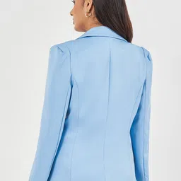 Styli Notched Lapel Collar Slim-Fit Single Breasted Blazer image 4